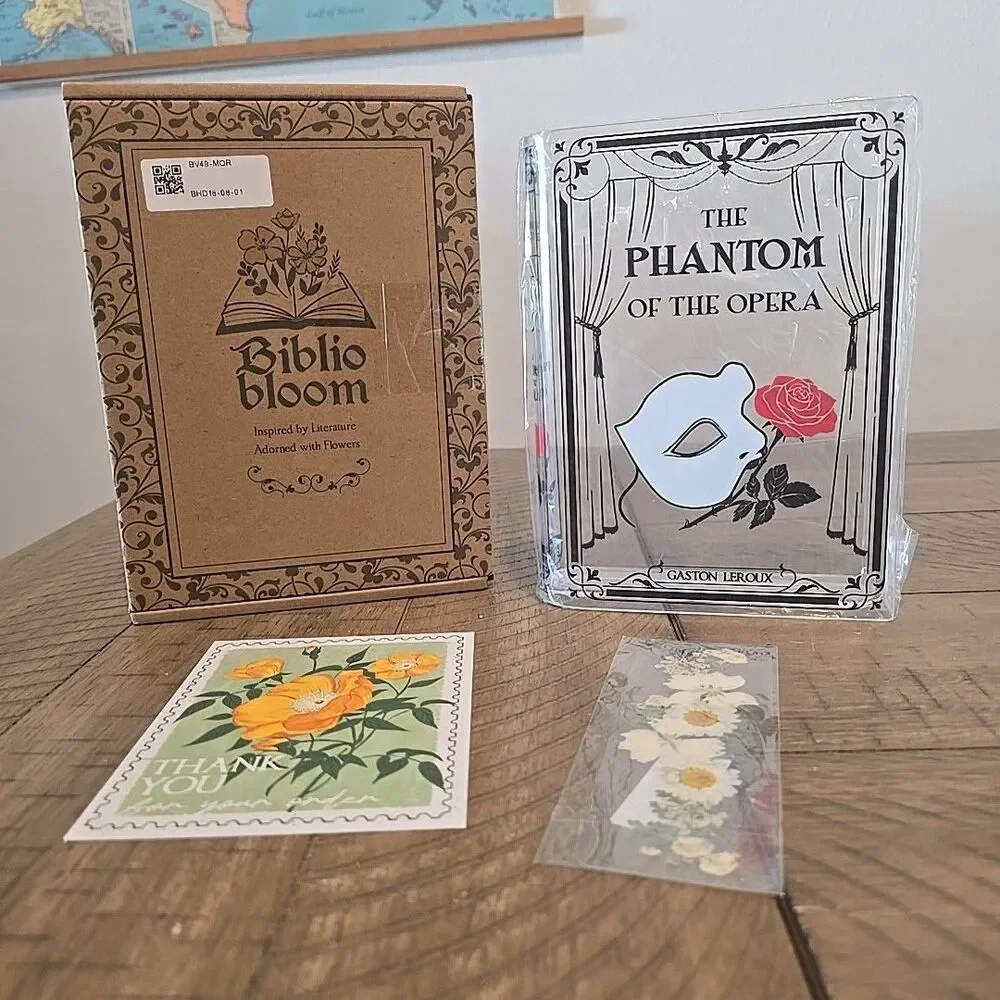 Biblio Bloom Phantom Of The Opera Acrylic Book Vase Home Decor Gift Book Lover